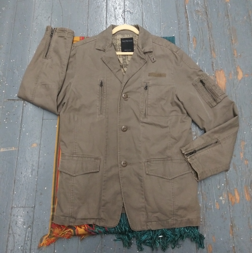 Men's Calvin Klein Military Style Coat Sz L